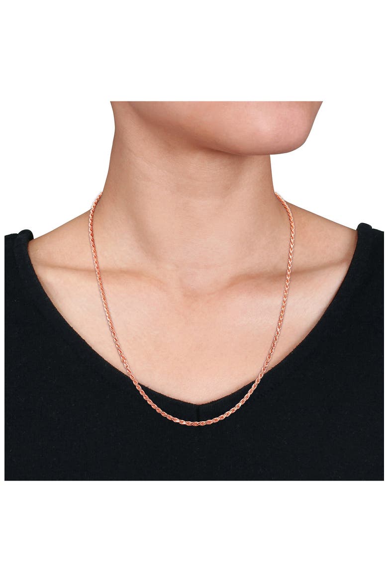 2.2mm Rope Chain Necklace, Alternate, color, ROSE