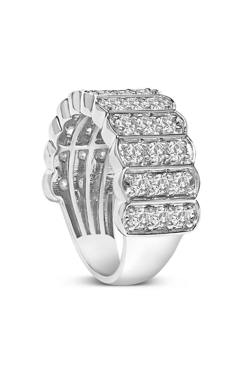Haus of Brilliance Silver 1 1/2 Cttw Lab Grown Diamond 11 Row Band Ring, Alternate, color, White