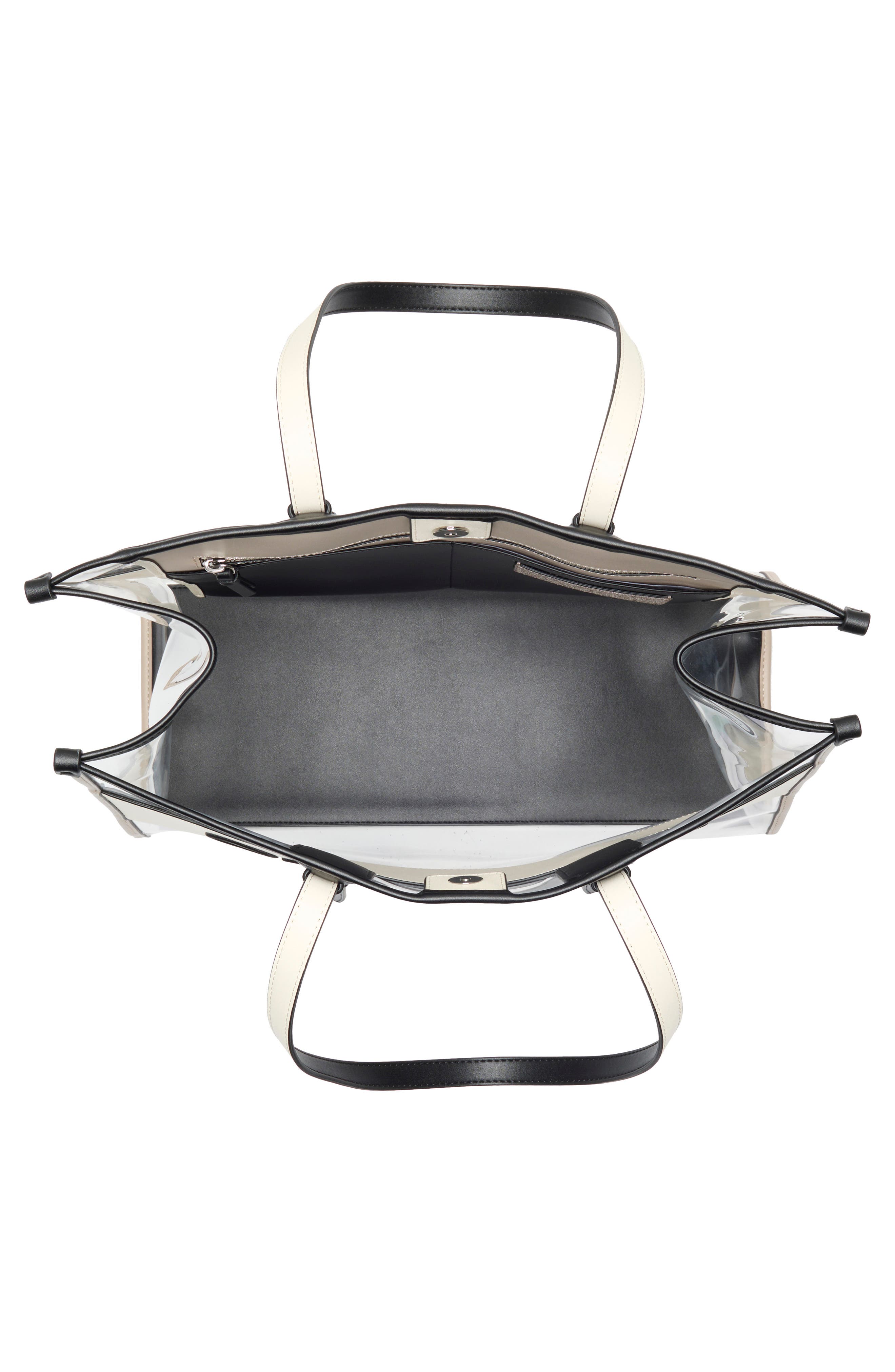 Calvin Klein Modern Essentials Clear Tote, Alternate, color, Natural/ Black Multi