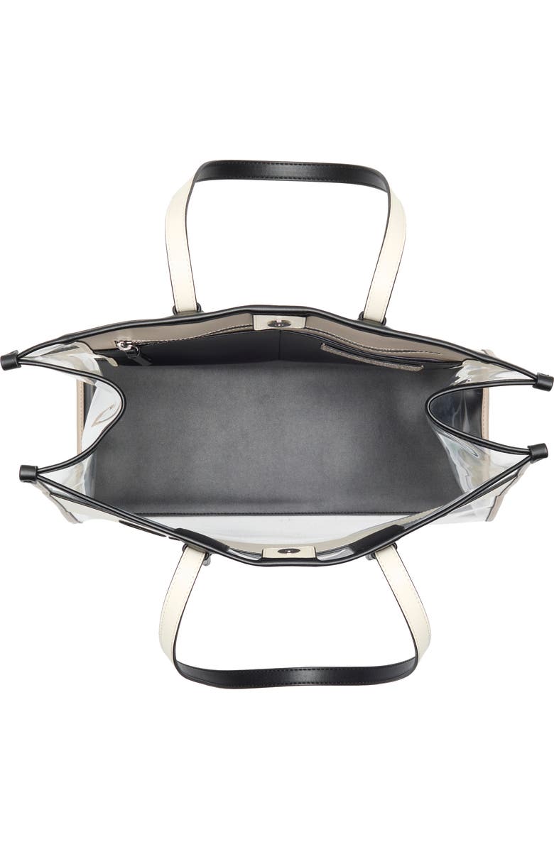 Calvin Klein Modern Essentials Clear Tote, Alternate, color, Natural/ Black Multi