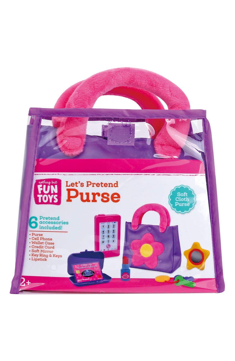 Nothing But Fun Toys Let's Pretend Purse, Pink & Purple Play Set, 2+, Alternate, color, 