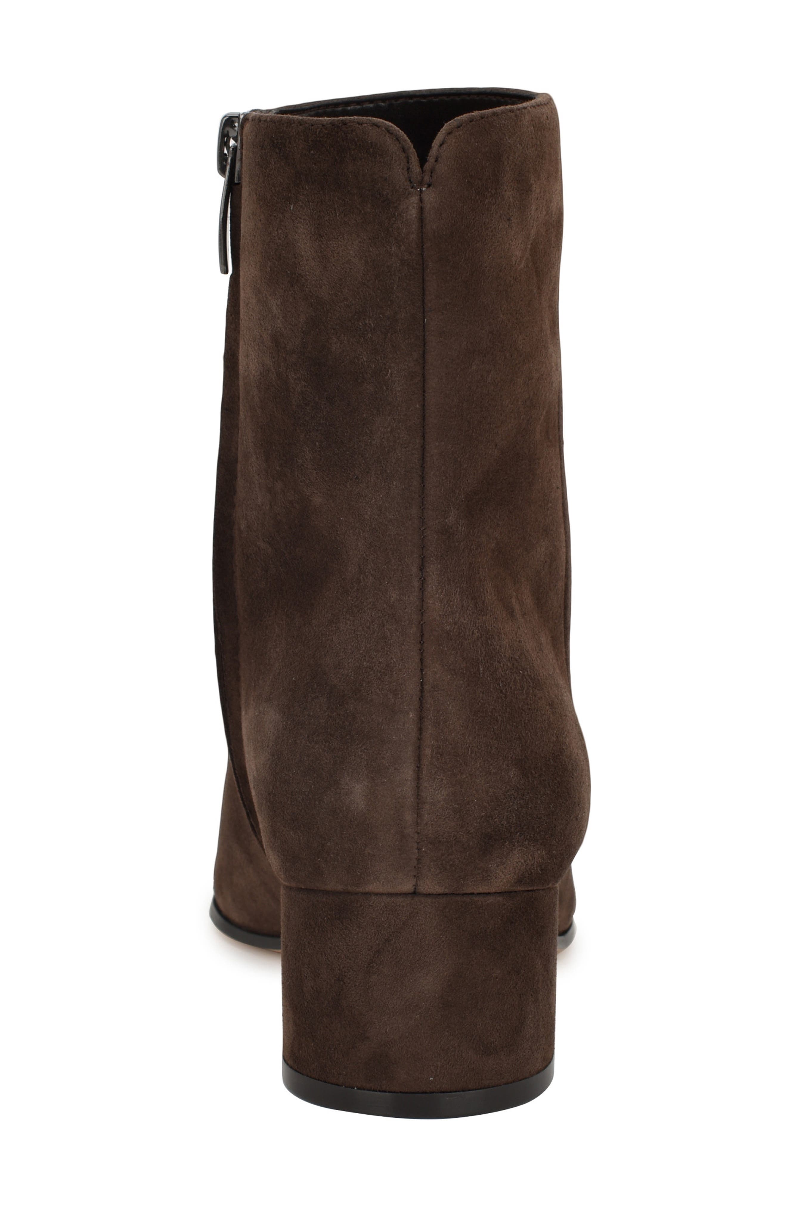 Nine West Maribu Pointed Toe Bootie, Alternate, color, Dark Brown Suede
