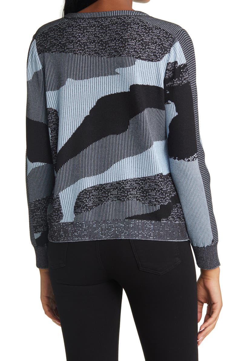 Ming Wang Landscape Pattern Tunic Sweater, Alternate, color, 