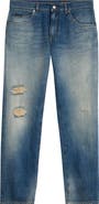 Dolce&Gabbana Distressed Straight Leg Jeans