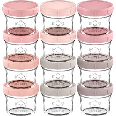 12-Pack Prep Jars Baby Food Storage Glass Containers