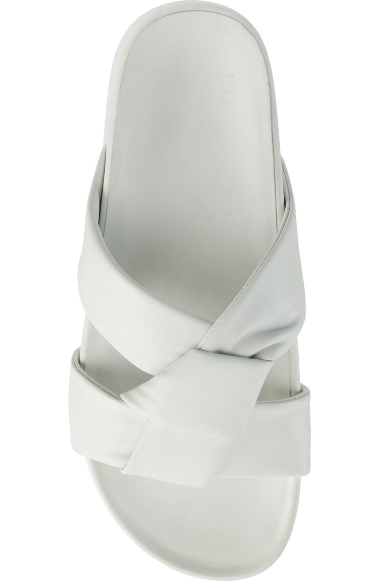 PURE Donna Karan Berke Crisscross Platform Sandal, Alternate, color, Optic White