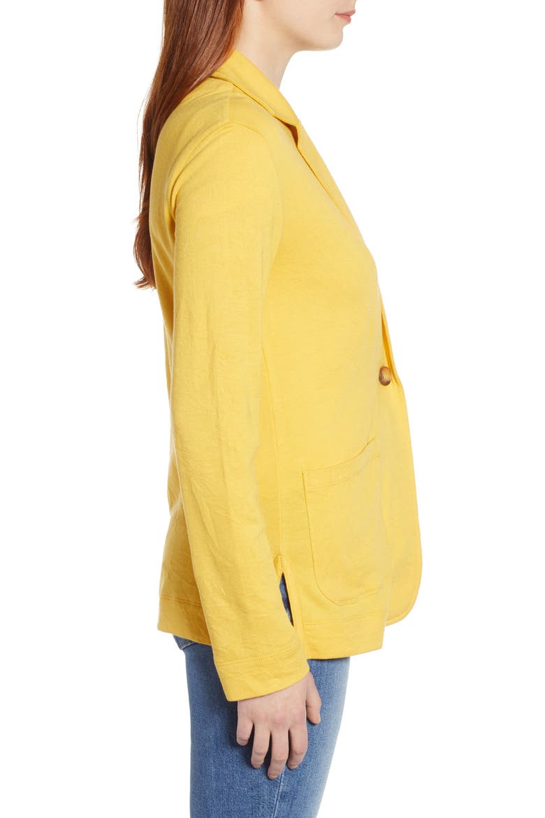 Two Pocket Knit Blazer, Alternate, color, YELLOW WHIP
