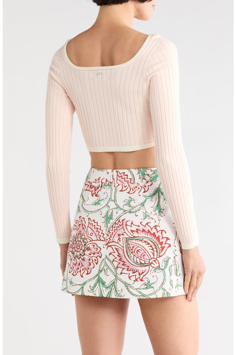 Off the Shoulder Cardigan, Alternate, color, PALE PINK
