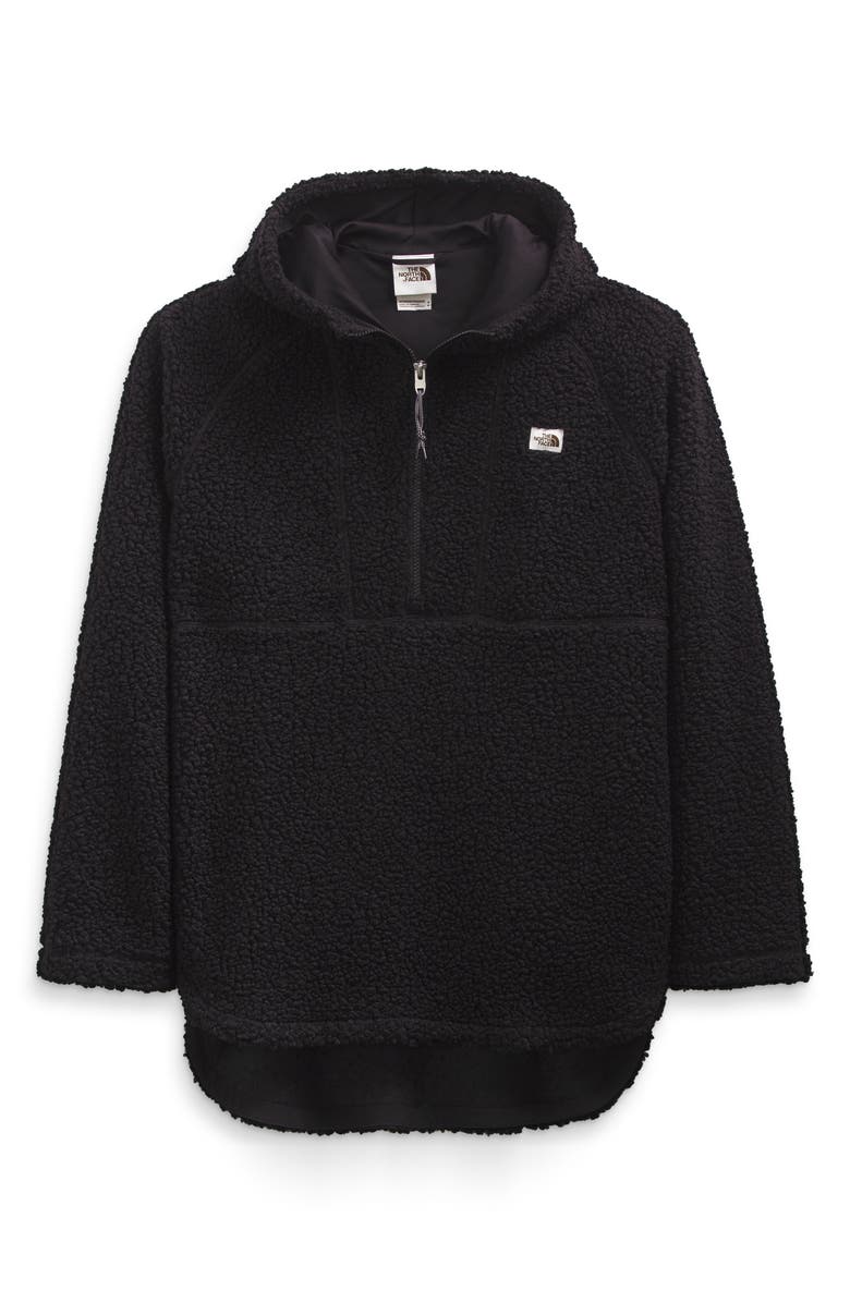 The North Face Ridge Faux Shearling Fleece Tunic Hoodie, Alternate, color, 