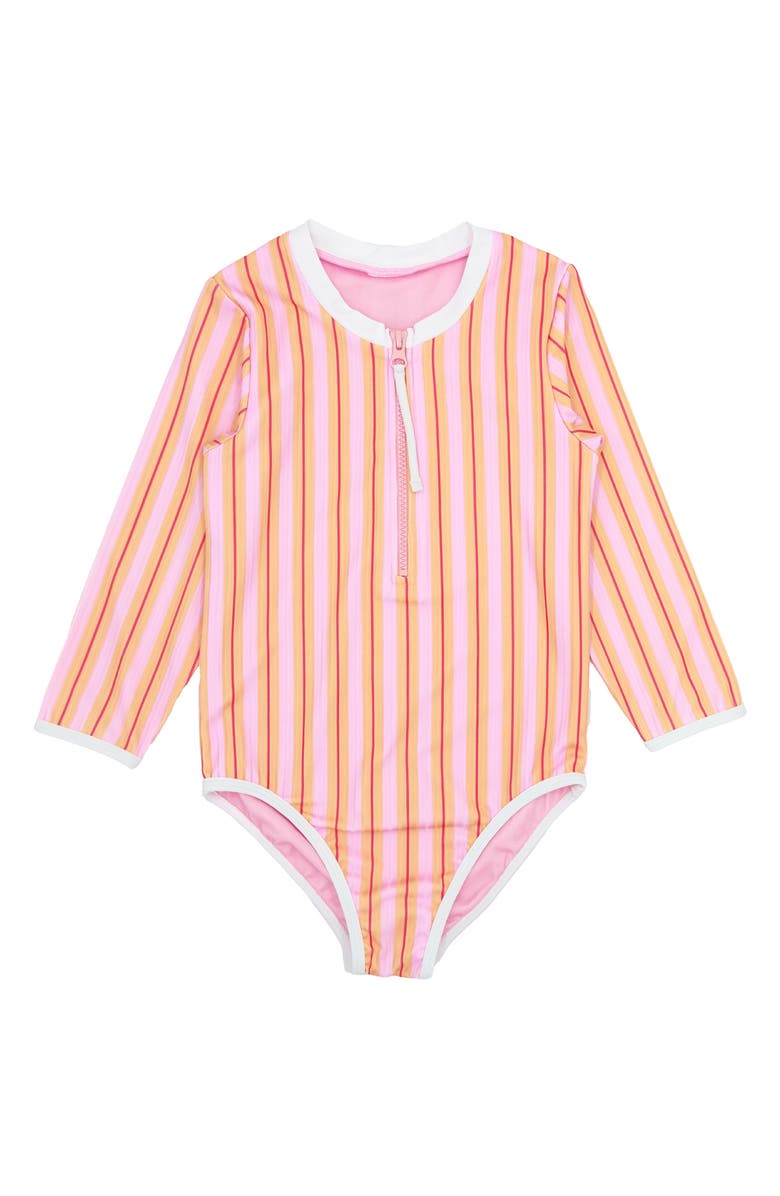 Feather 4 Arrow Kids' Sun Seeker Long Sleeve Rashguard Swimsuit, Main, color, 