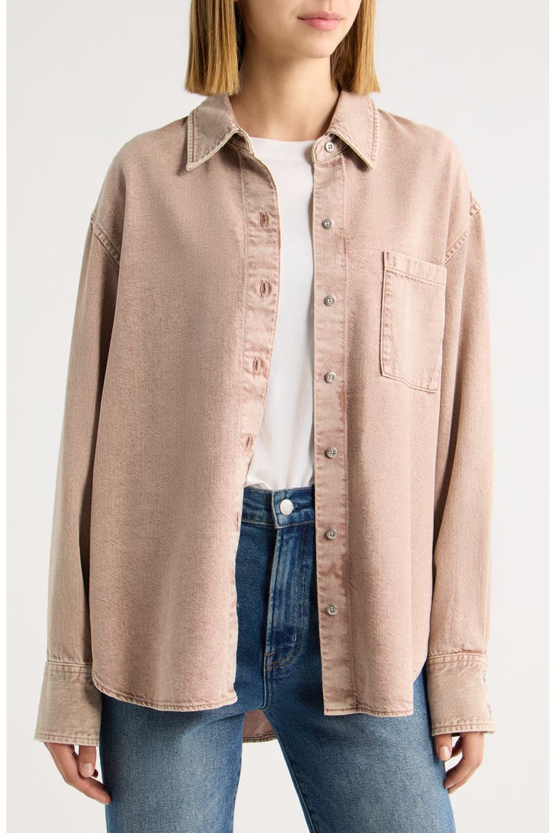 Connie Ultra Featherweight Denim Button-Up Shirt, Alternate, color, ROSE STONE