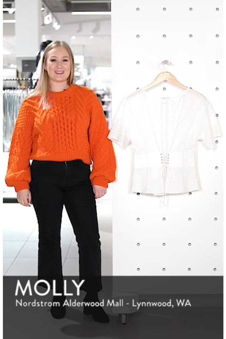Lace-Up Eyelet Top video