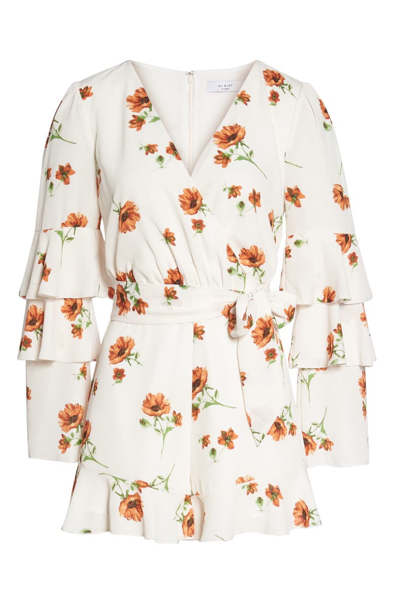 Ali & Jay Silverlake Floral Ruffle Romper, Alternate, color, 