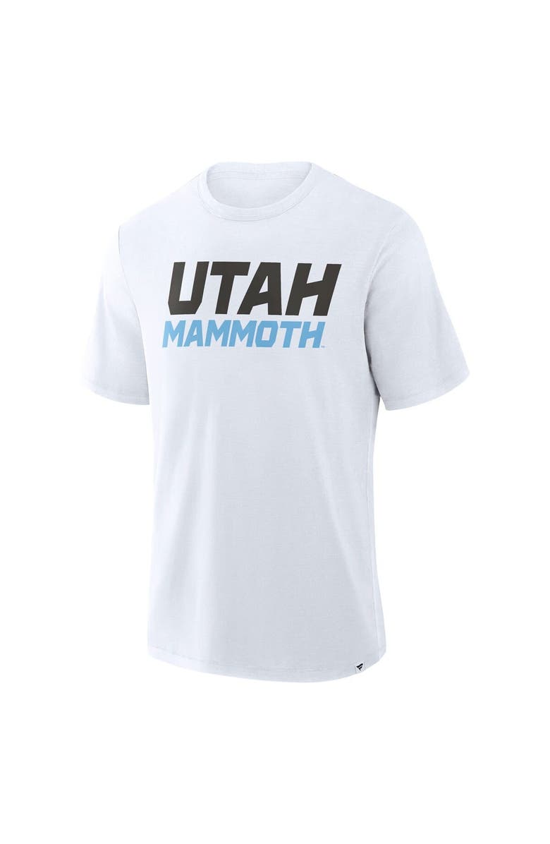 FANATICS Men's Fanatics  White Utah Mammoth Wordmark Stadium Slub T-Shirt, Alternate, color, White