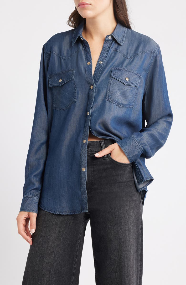 Rails Remi Denim Shirt, Main, color, Oceana