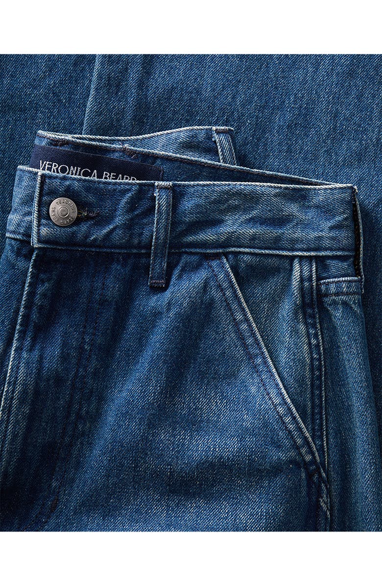 Veronica Beard Taylor Raw Hem High Waist Wide Leg Jeans, Alternate, color,