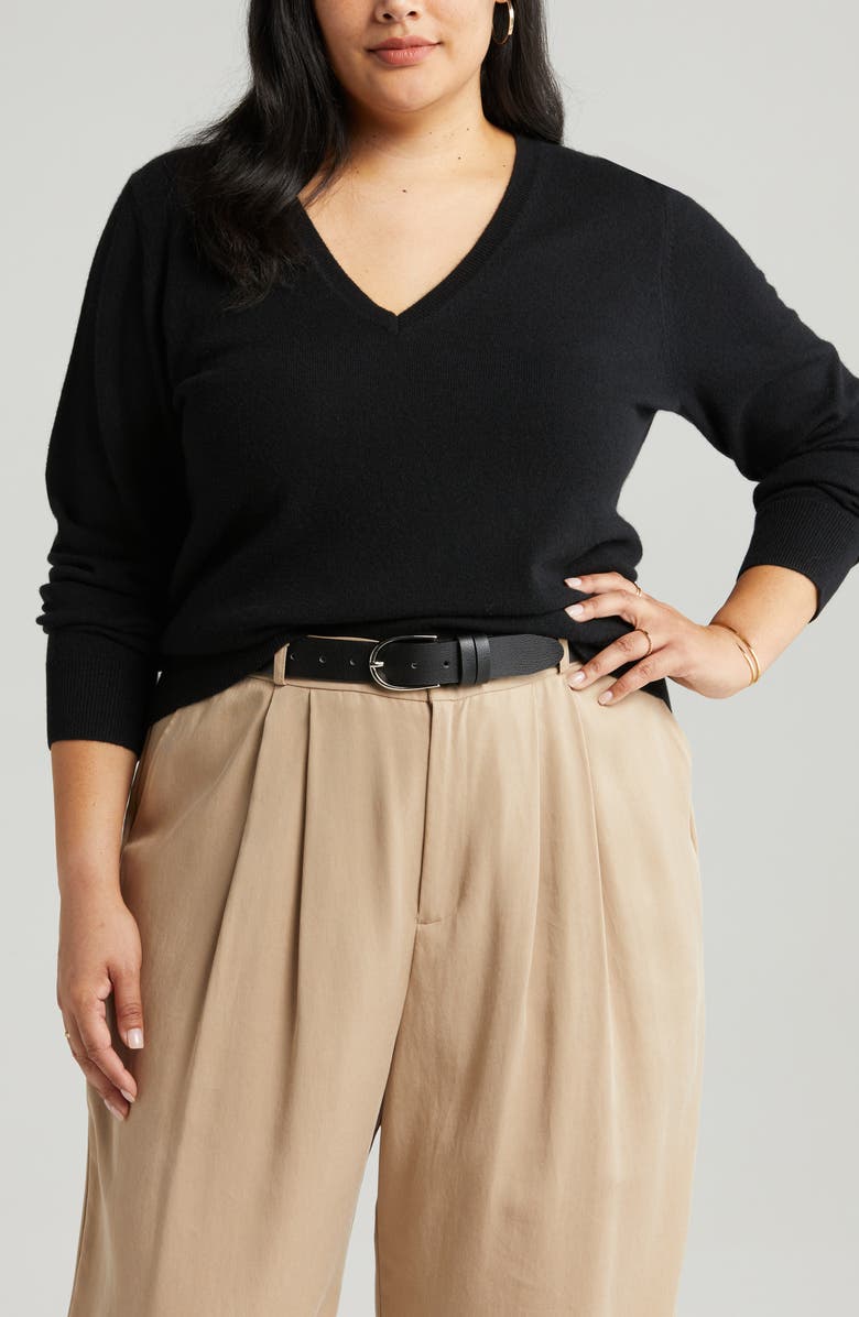 Nordstrom V-Neck Cashmere Sweater, Alternate, color,