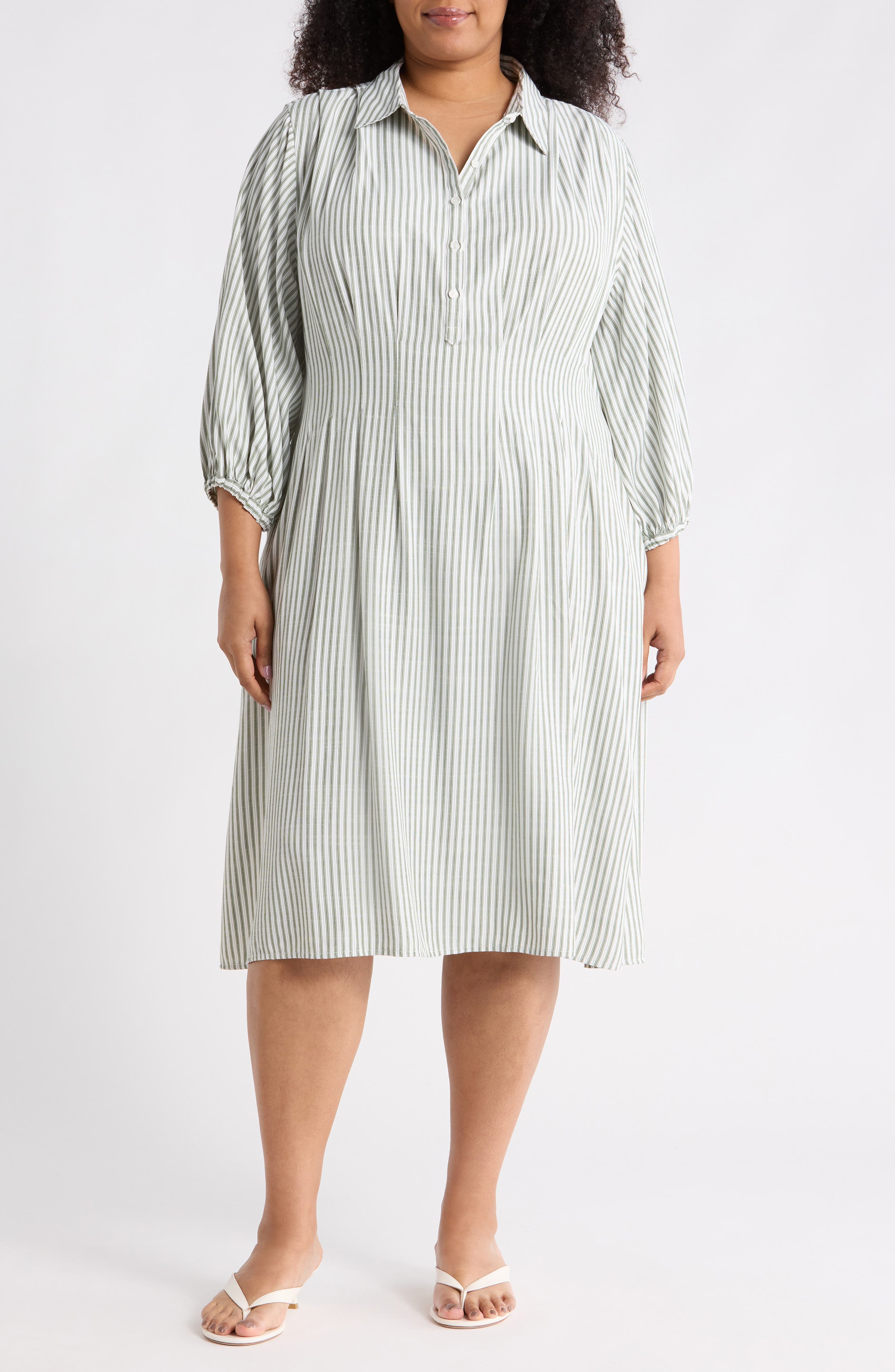 MAX STUDIO Tiered Shirtdress