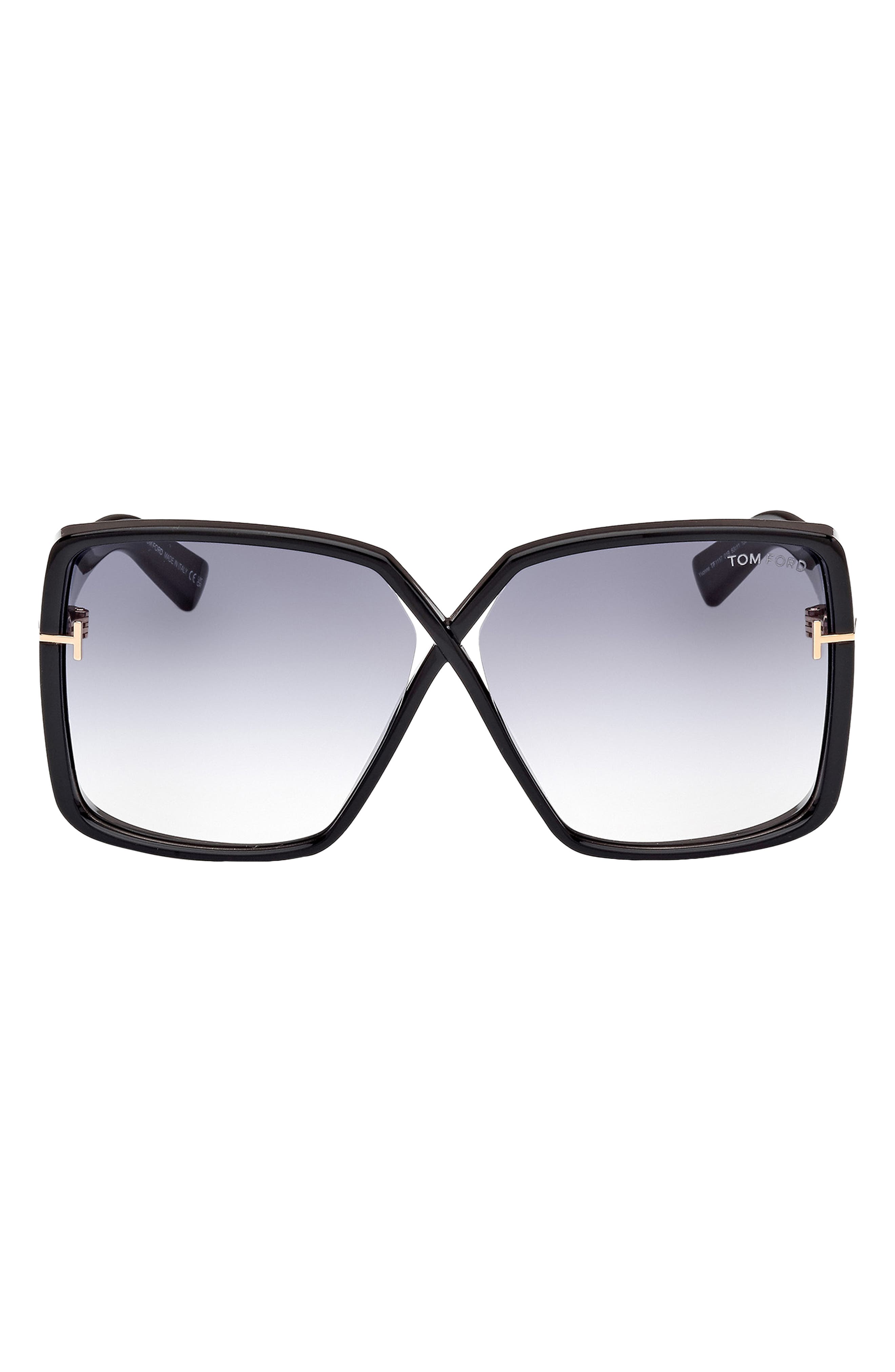 Yvonne 63mm Oversize Gradient Butterfly Sunglasses