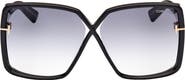 TOM FORD Yvonne 63mm Oversize Gradient Butterfly Sunglasses