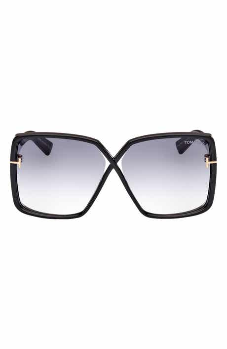Yvonne 63mm Oversize Gradient Butterfly Sunglasses