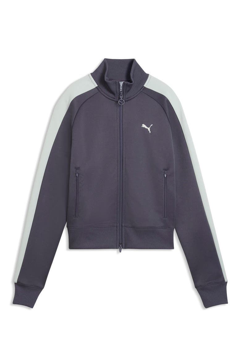 T7 Always On Short Track Jacket, Alternate, color, INKY DEPTHS/ CREME DE MINT