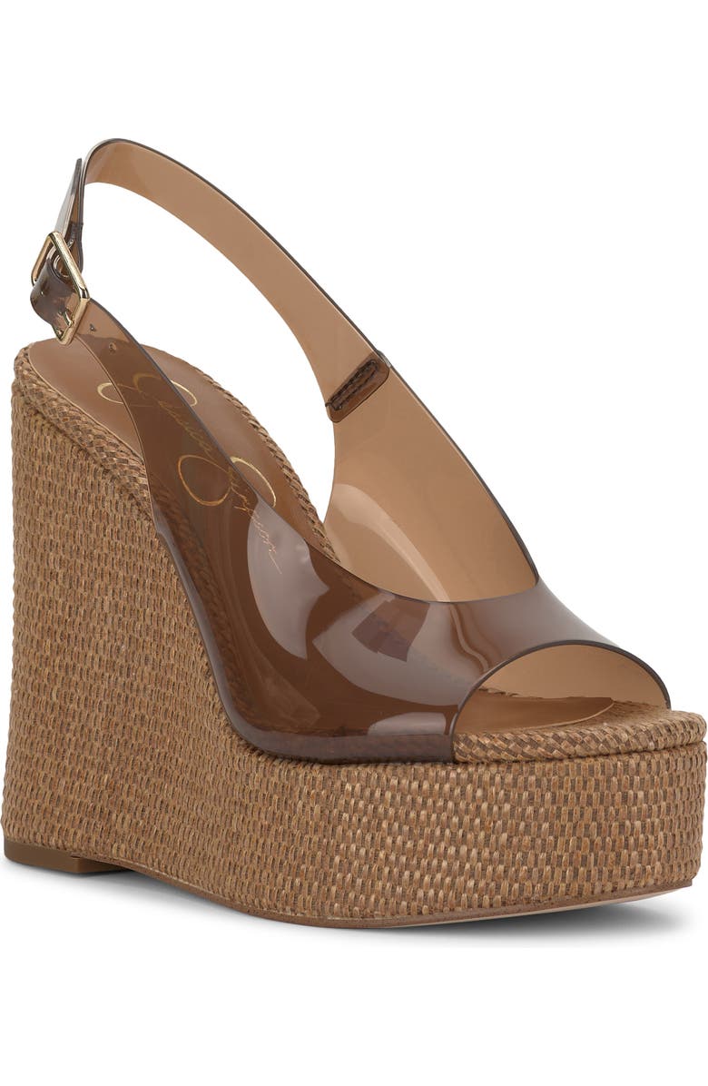 Jessica Simpson Kaliese Slingback Platform Wedge Sandal, Main, color, Tuscan Tan