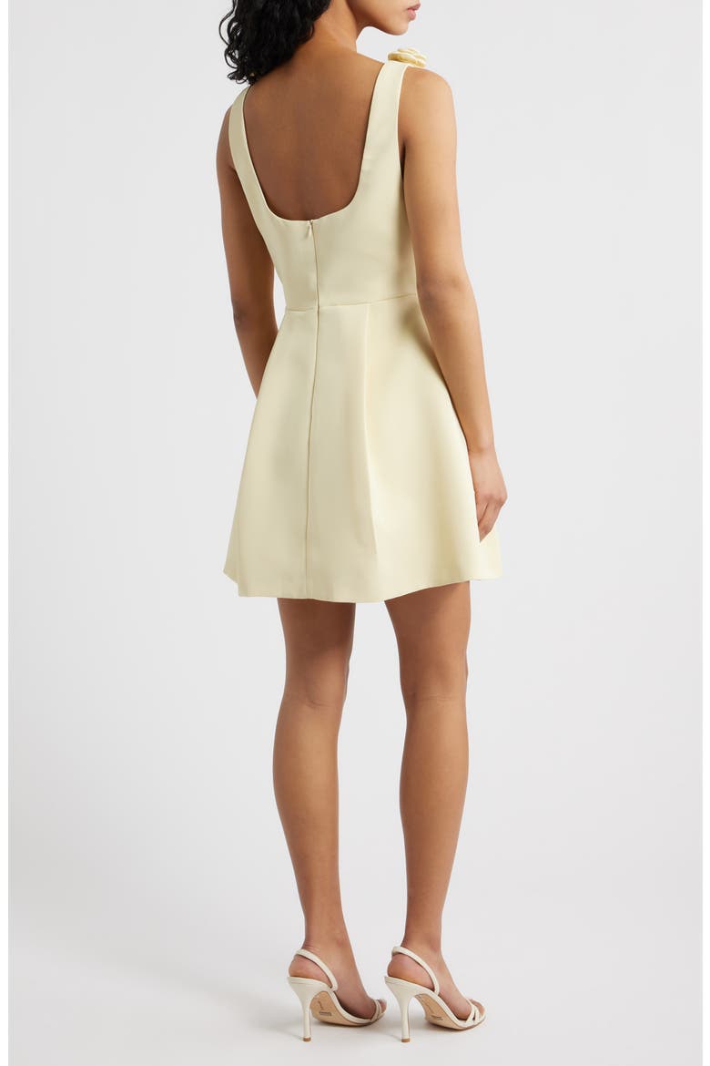 Rosette Trim Cocktail Minidress, Alternate, color, YELLOW