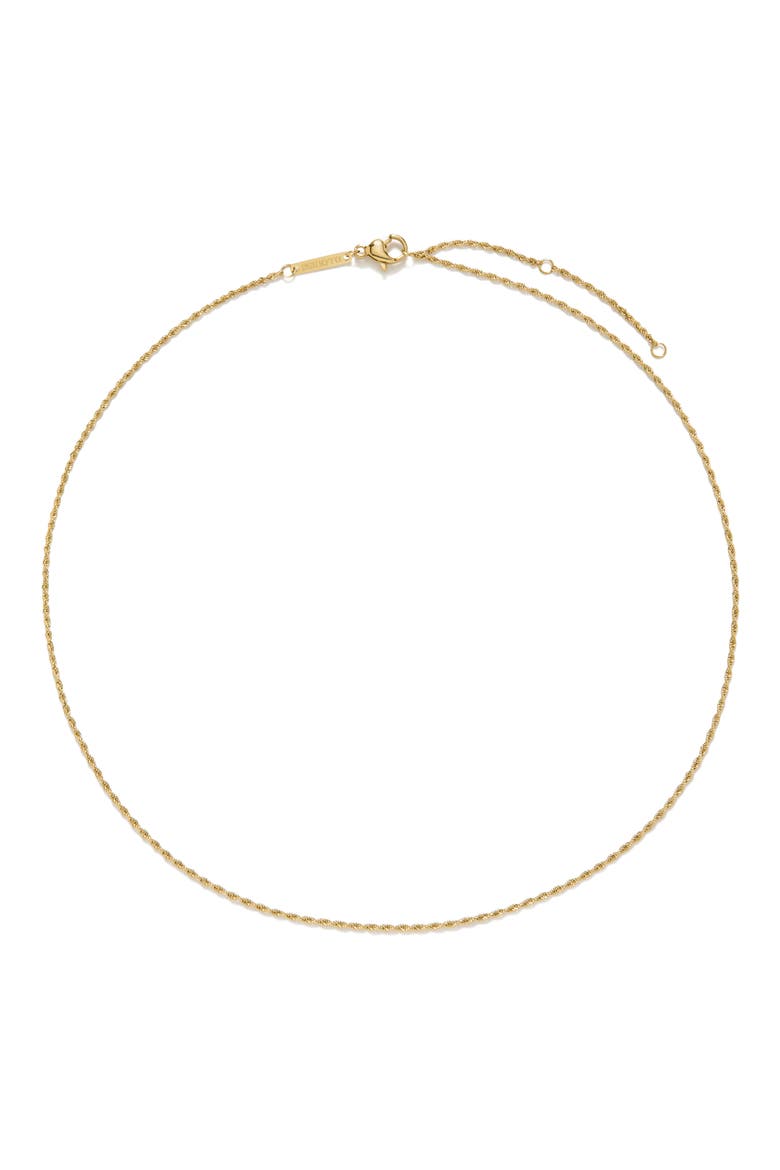Fine Rope Chain Necklace, Main, color, GOLD