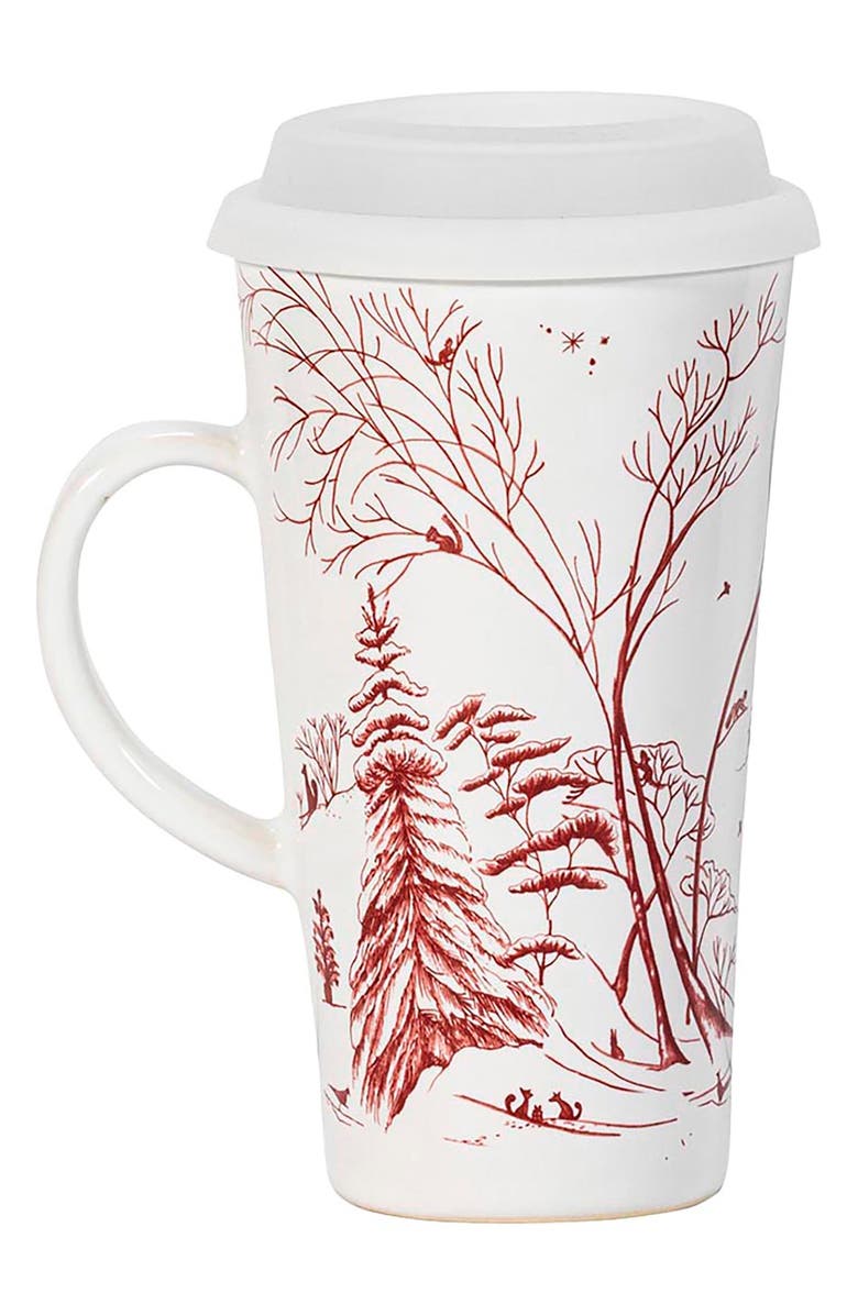 Juliska Country Estate Winter Frolic Lidded Travel Mug, Alternate, color, 