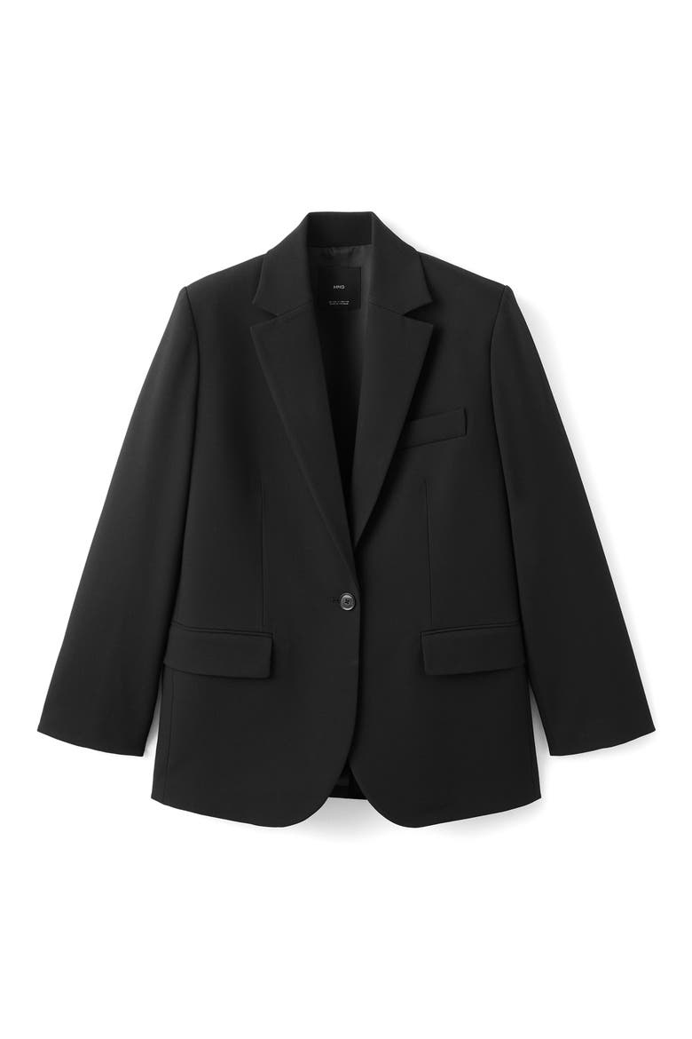 Straight Suit Jacket, Alternate, color, BLACK