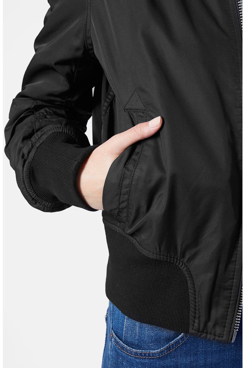 'Boris' Bomber Jacket, Alternate, color, BLACK