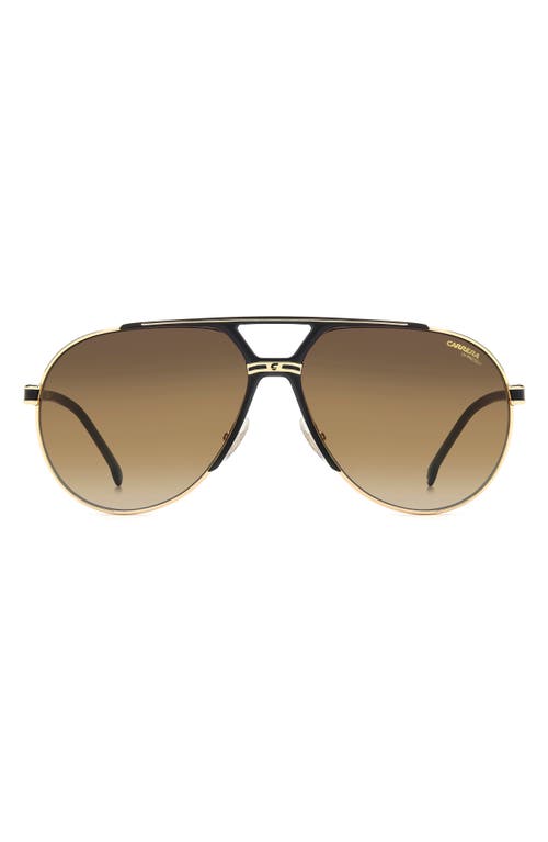 Carrera Eyewear 1089/s 64mm Oversize Gradient Pilot Sunglasses In Brown