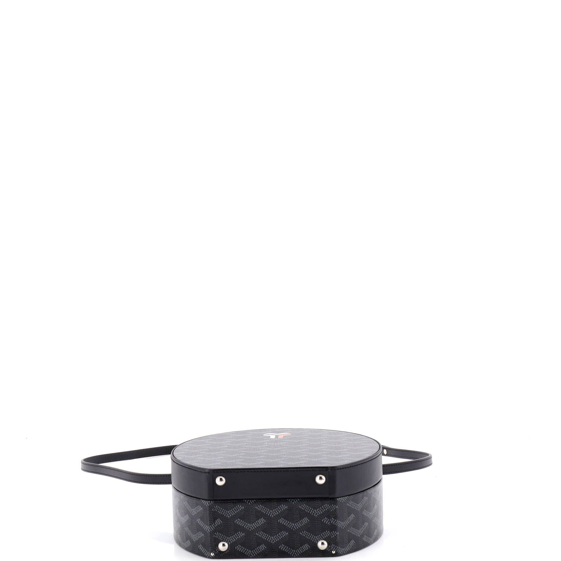 Alto Hatbox Bag Coated Canvas, Alternate, color, Black