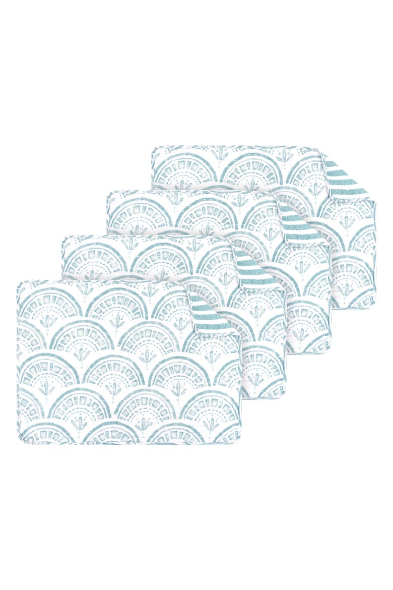Halsey Set of 4 Placemats13" x 19", Main, color, Blue