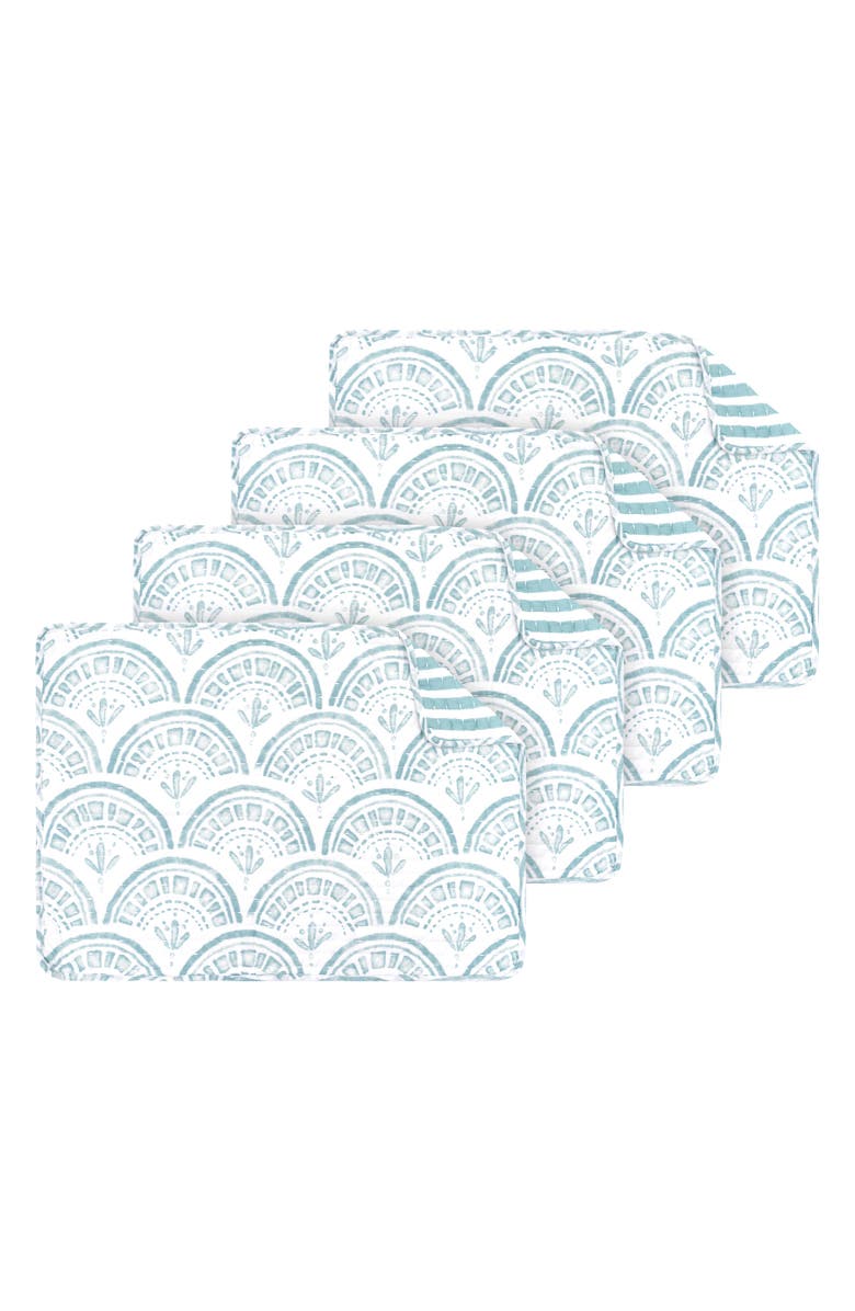 carol & frank Halsey Set of 4 Placemats13" x 19", Main, color, Blue