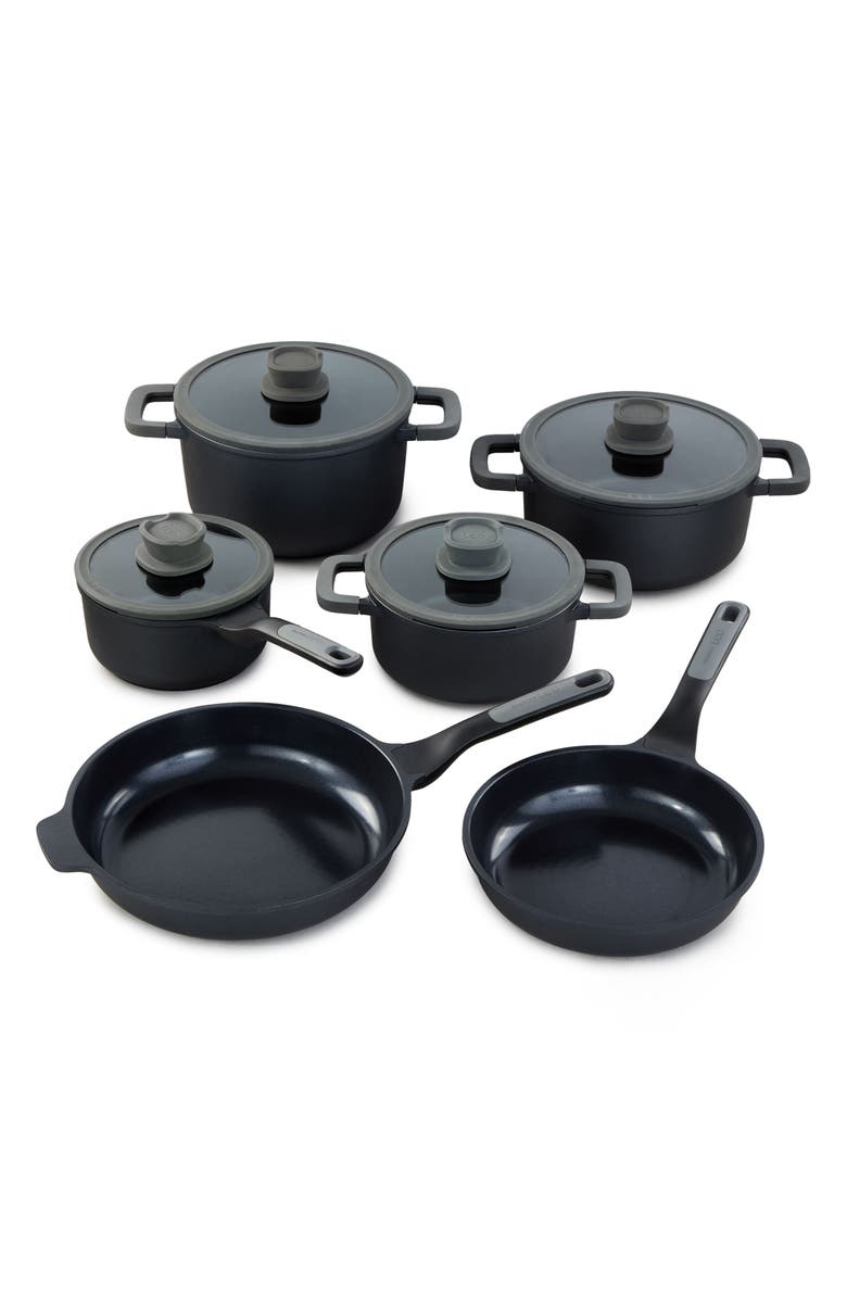 BergHOFF Leo Stone 10-Piece Cookware Set, Main, color, Black