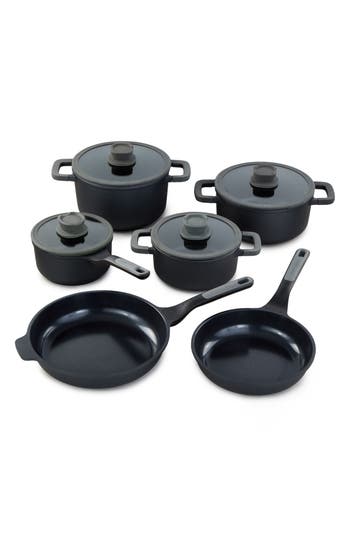 Berghoff Leo Stone 10-piece Cookware Set In Black