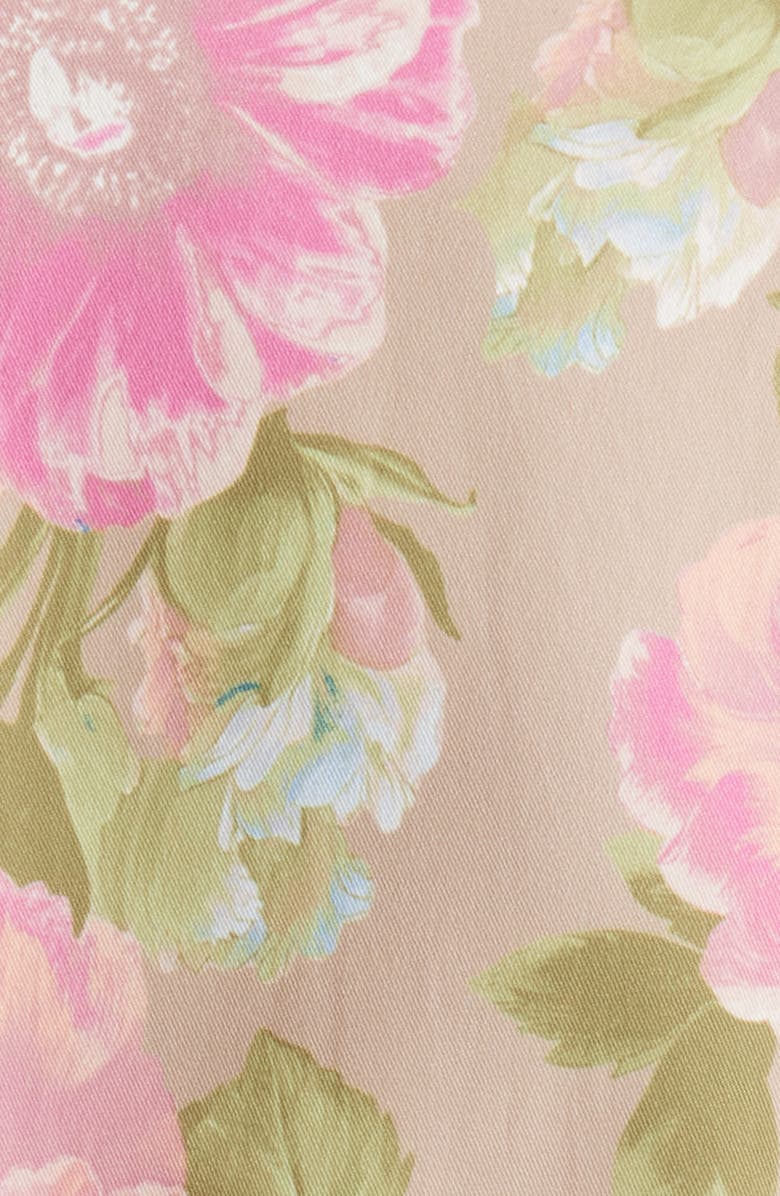 Tahari ASL Floral Sateen Blazer, Alternate, color, Taupe Multi