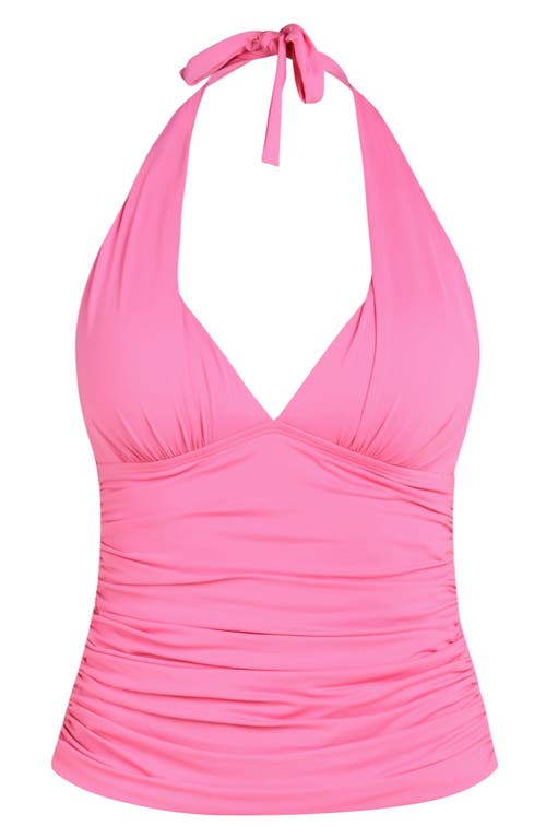 La Blanca Island Goddess Halter Tankini Top In Pink