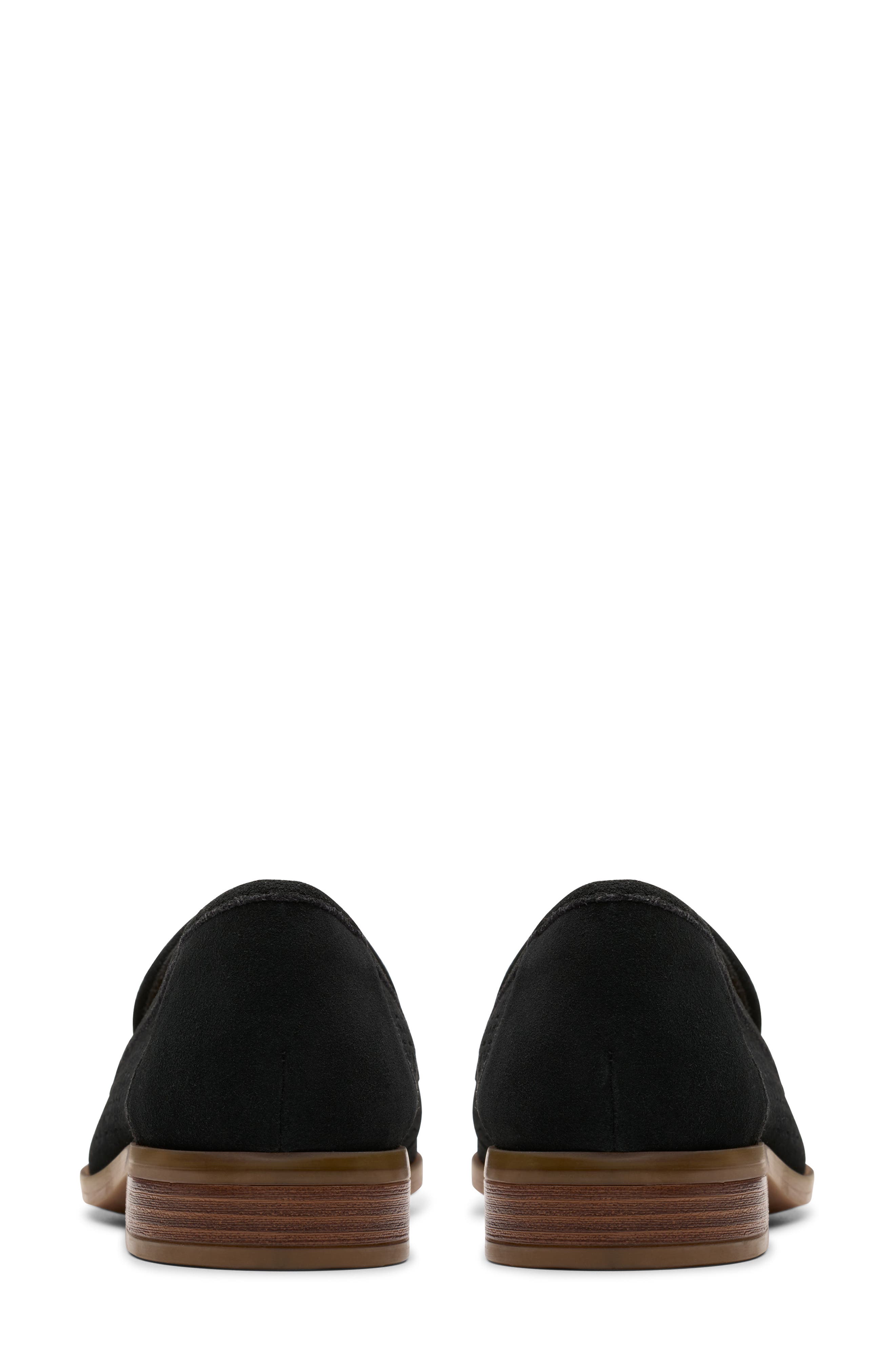 Clarks<sup>®</sup> Trish Cove Slip-On, Alternate, color, Black Suede