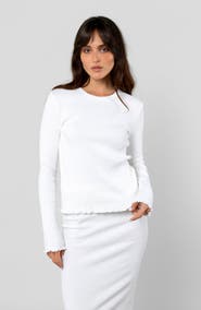 LEISURE LAB Cotton Rib Long Sleeve
