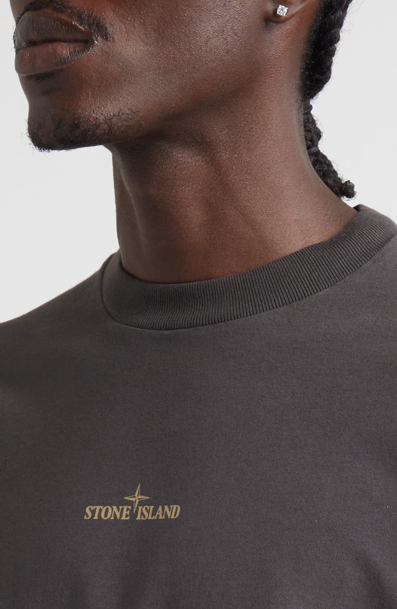 Stone Island Logo Cotton T-Shirt, Alternate, color, V0062 Lead Grey