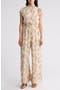 Floral Smocked Neck Jumpsuit