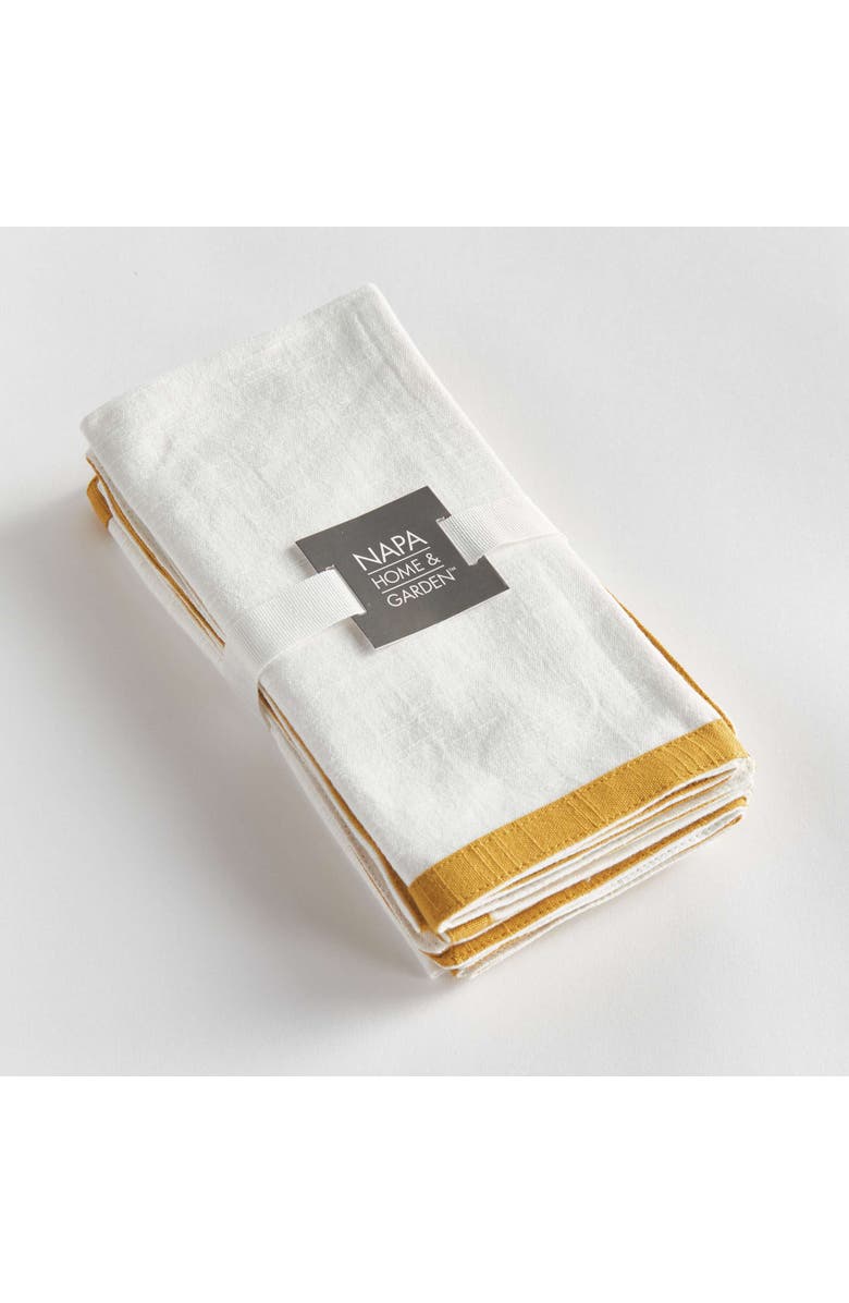 Napa Home & Garden Connor Dinner Napkins Set Of 4, Alternate, color, Yellow