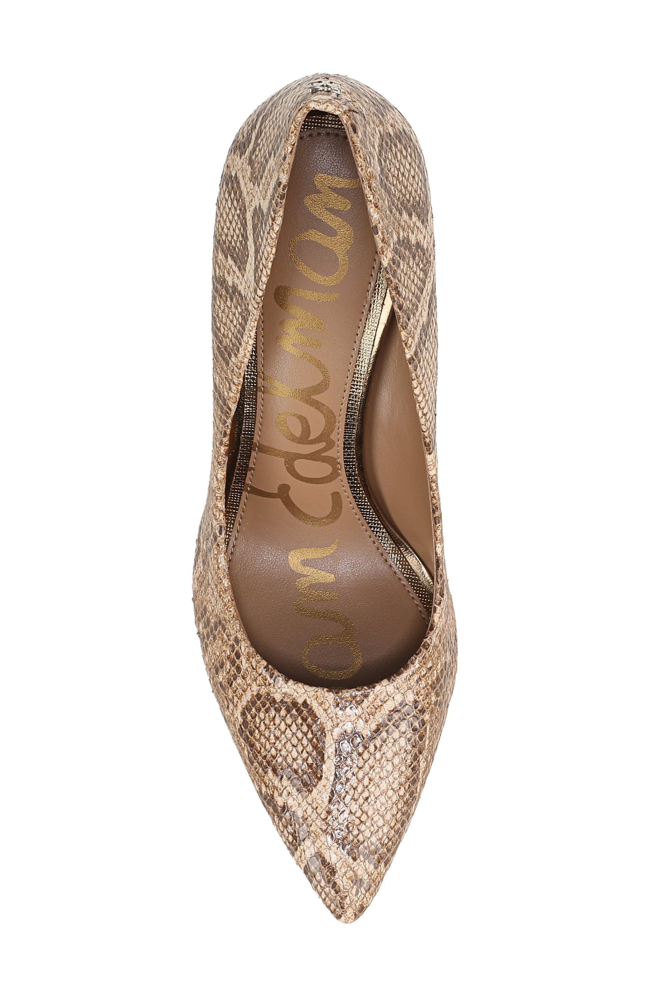 Hazel Pointed Toe Pump, Alternate, color, LIGHT SAND SNAKE PRINT