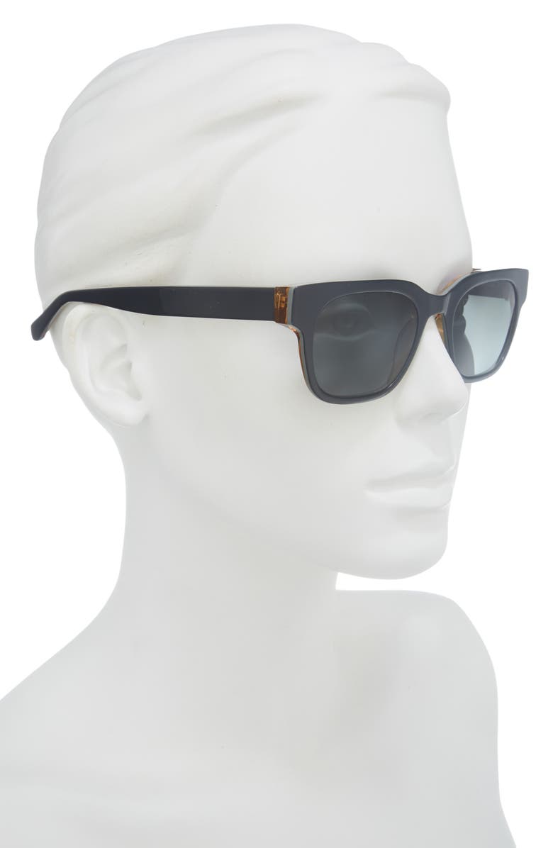 eyebobs Numero Uno 49mm Rectangualr Sunglasses, Alternate, color, Black / Grey / Amber / Grey