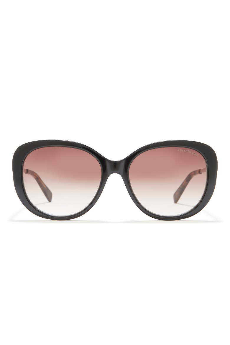 56mm Cat Eye Sunglasses, Main, color, BLACK/ OTHER / GRADIENT BROWN