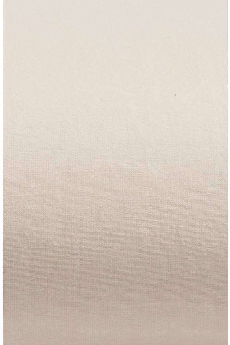 Organic Cotton Percale Fitted Sheet, Alternate, color, TAN THREAD