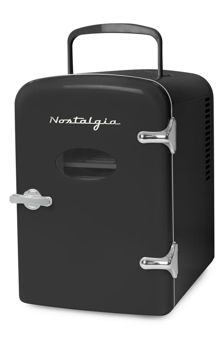 Nostalgia Electrics Retro 6-Can Personal Cooling and Heating Refrigerator, Main, color,